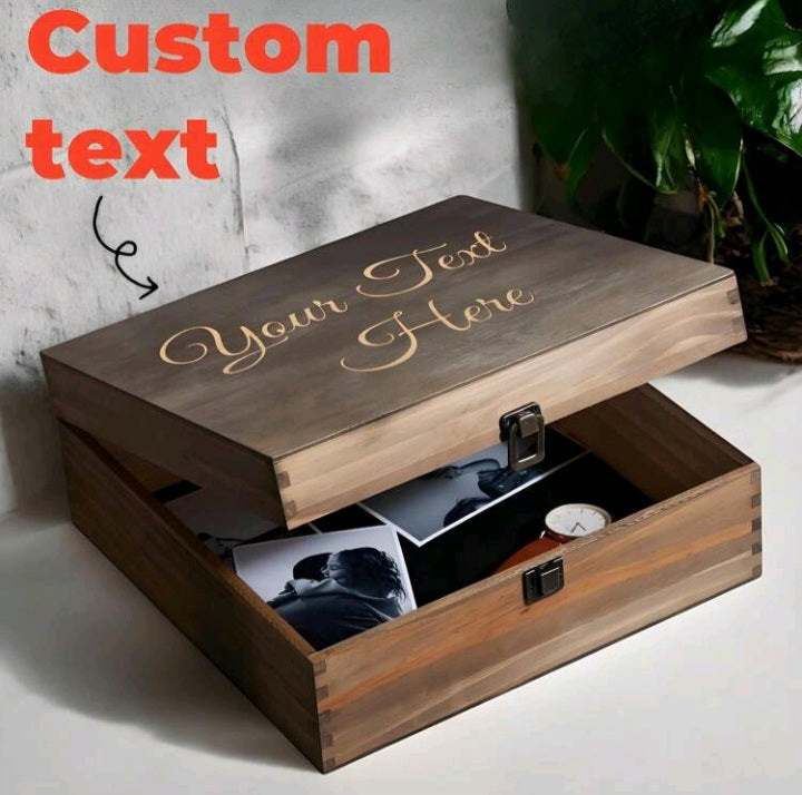 Custom Engraved Wooden Keepsake Box